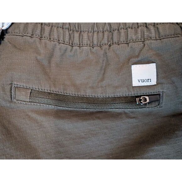 Vuori Ripstop Drawstring Pants Women XL XLarge Olive Green VW450 Organic Cotton - Picture 4 of 9